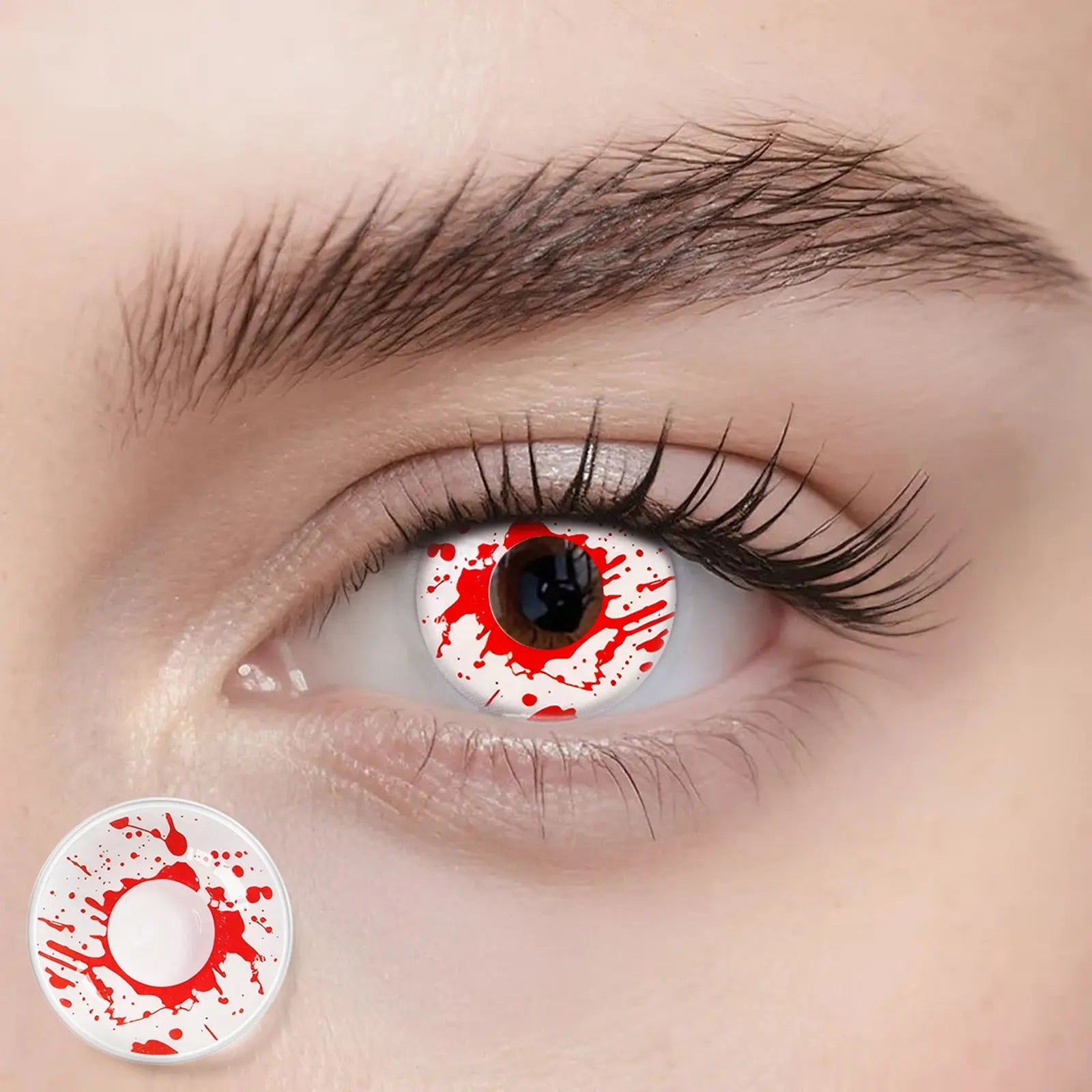 Fantasy Kontaktlinsen – Trauma White – Jahreslinsen – DIA 14.5 mm von der Marke Freshlens Model Tragebild