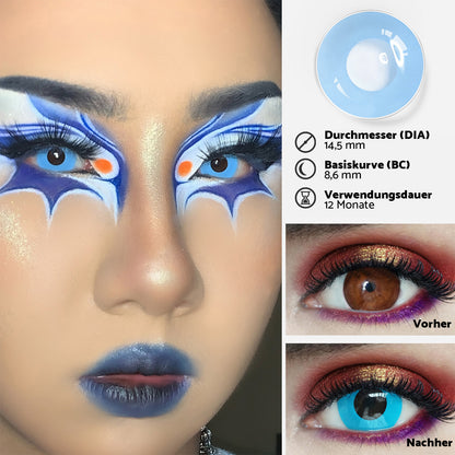 Fantasy Kontaktlinsen – Cambridge Blue Block – Jahreslinsen – DIA 14.5 mm | Freshlens