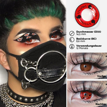 Fantasy Kontaktlinsen – Red Sasuke Uchiha – Jahreslinsen – DIA 14.5 mm | Freshlens