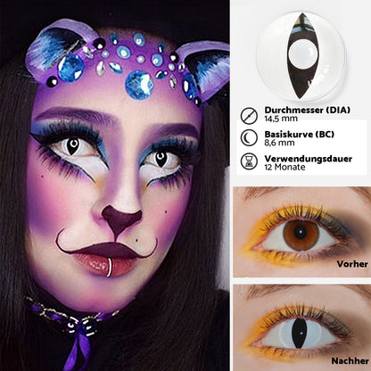Fantasy Kontaktlinsen – White Cat Eye – Jahreslinsen – DIA 14.5 mm | Freshlens
