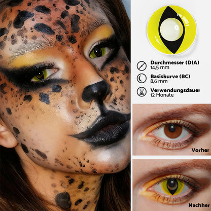 Fantasy Kontaktlinsen – Yellow Cat Eye – Jahreslinsen – DIA 14.5 mm | Freshlens