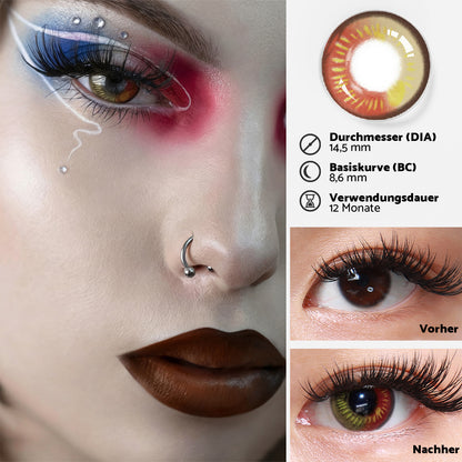 Fantasy Kontaktlinsen – Anime Red Brown – Jahreslinsen – DIA 14.5 mm | Freshlens