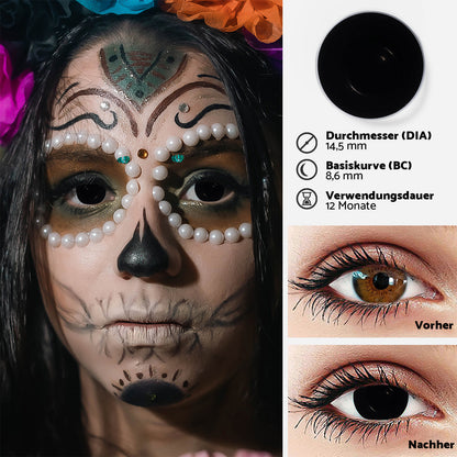 Fantasy Kontaktlinsen – Black Out – Jahreslinsen – DIA 14.5 mm | Freshlens