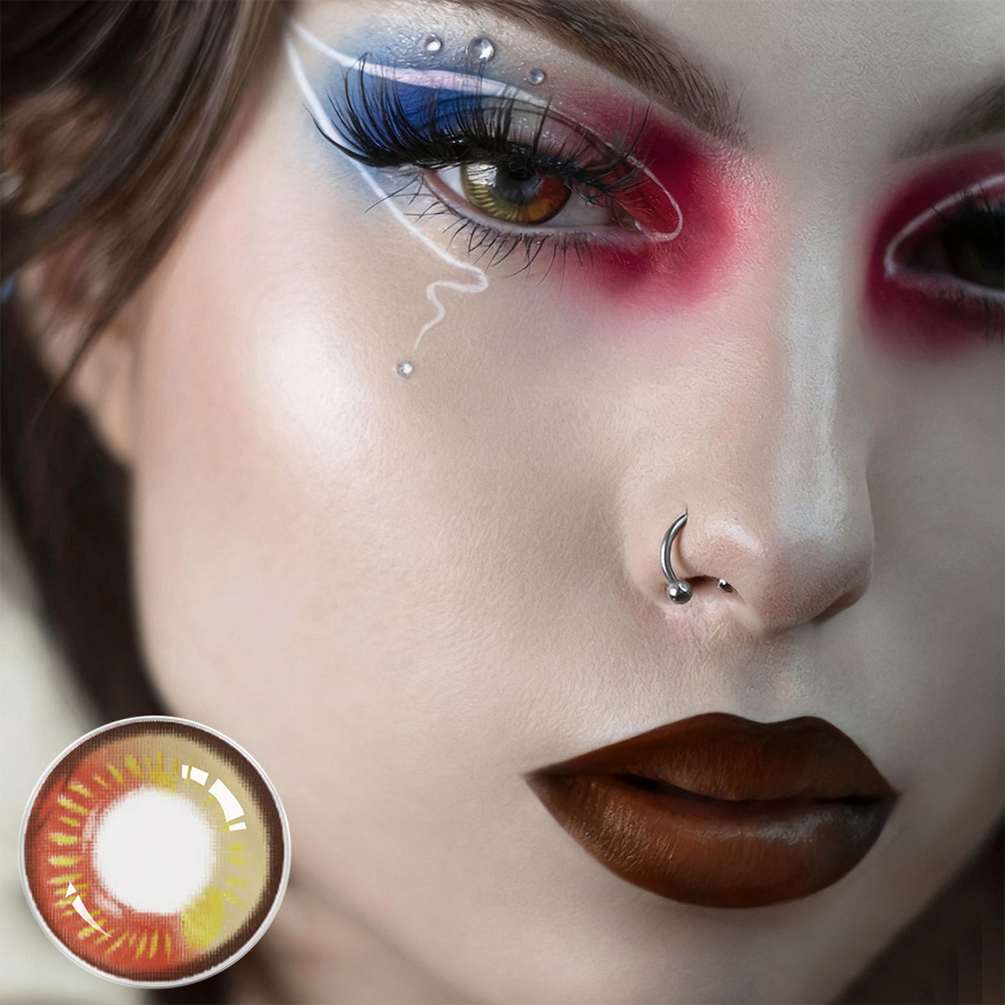 Fantasy Kontaktlinsen – Anime Red Brown – Jahreslinsen – DIA 14.5 mm | Freshlens