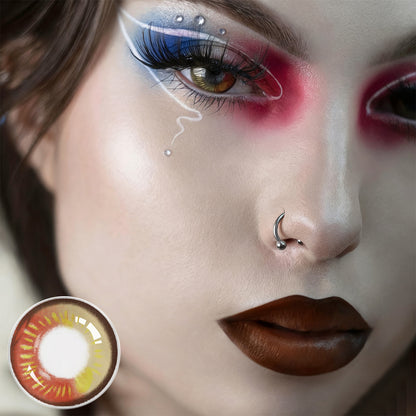 Fantasy Kontaktlinsen – Anime Red Brown – Jahreslinsen – DIA 14.5 mm | Freshlens