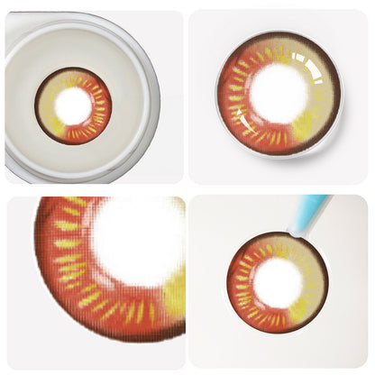 Fantasy Kontaktlinsen – Anime Red Brown – Jahreslinsen – DIA 14.5 mm | Freshlens
