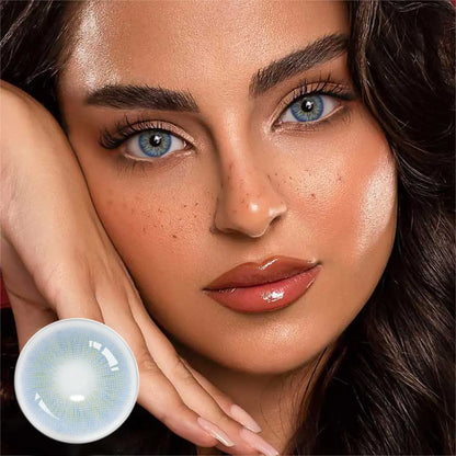 Blauwe contactlenzen zonder sterkte – Tiffany Blue – natuurlijke jaarlenzen | Freshlens