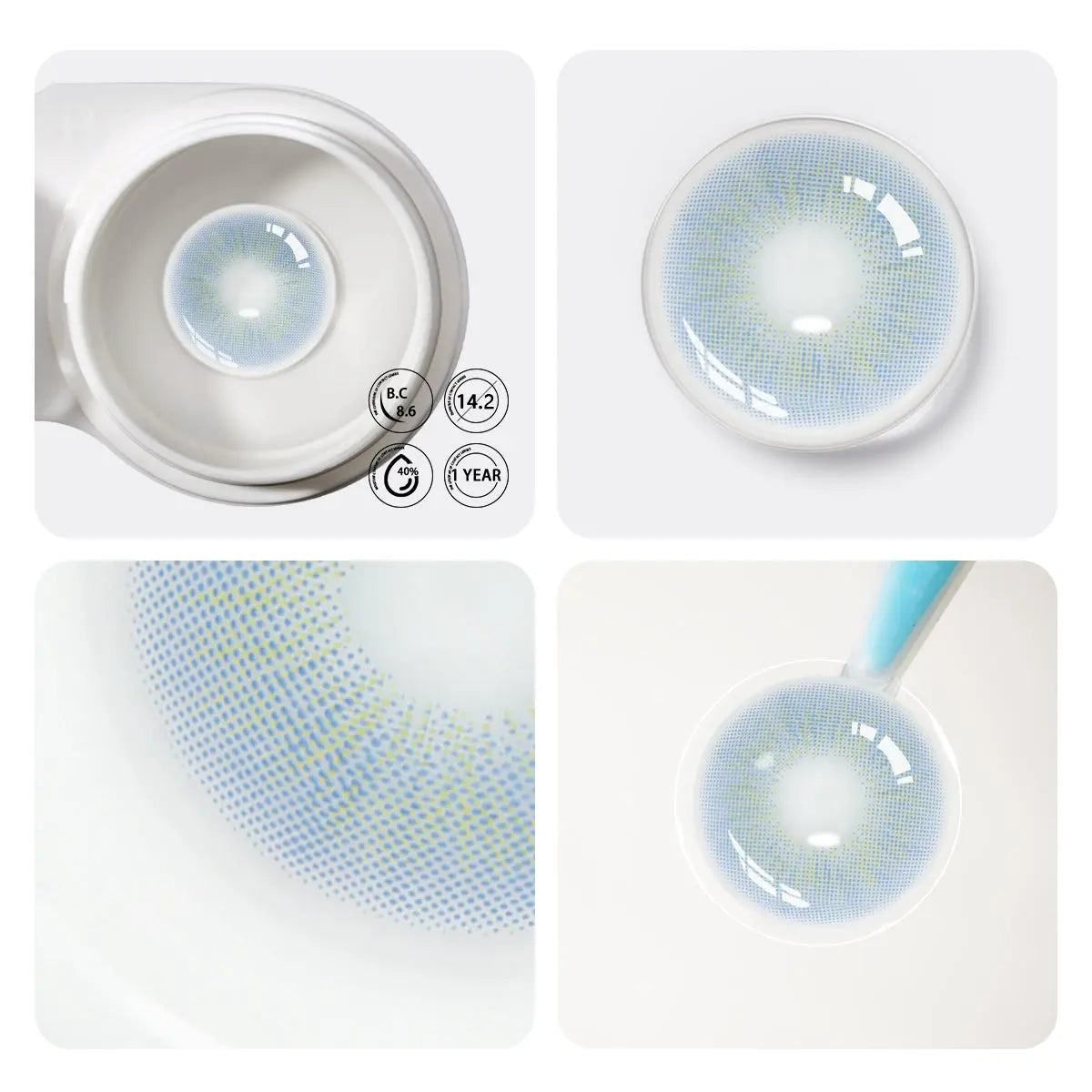 Blauwe contactlenzen zonder sterkte – Tiffany Blue – natuurlijke jaarlenzen | Freshlens