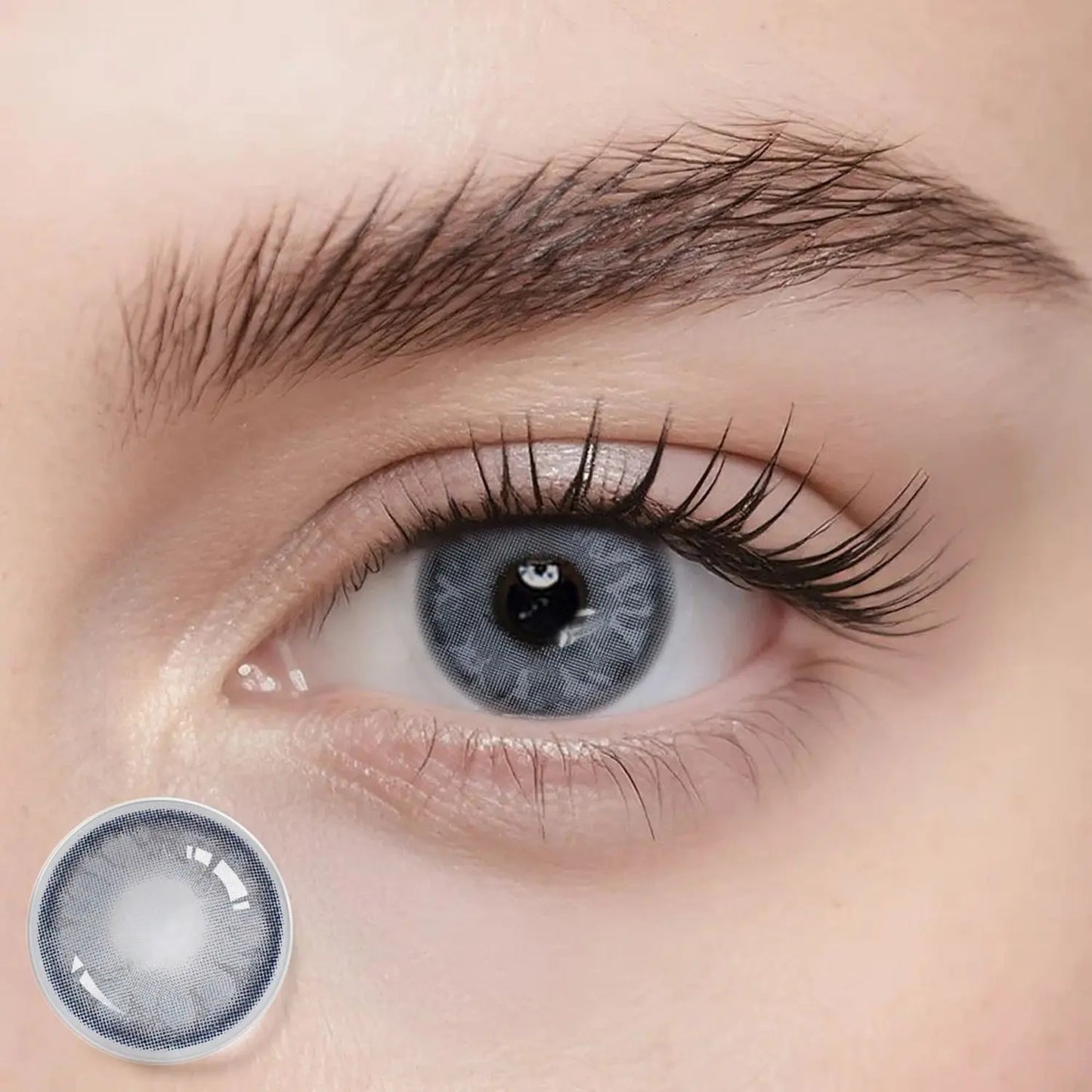 Blau-graue Kontaktlinsen ohne Sehstärke – Gemstone Blue – natürliche Jahreslinsen | Freshlens