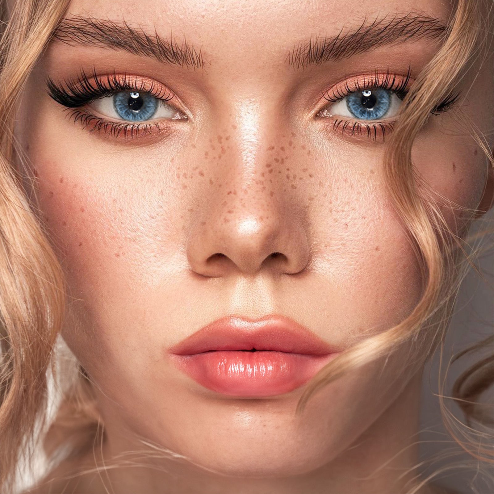 Jahreslinsen Dawn Blue Model Tragebild