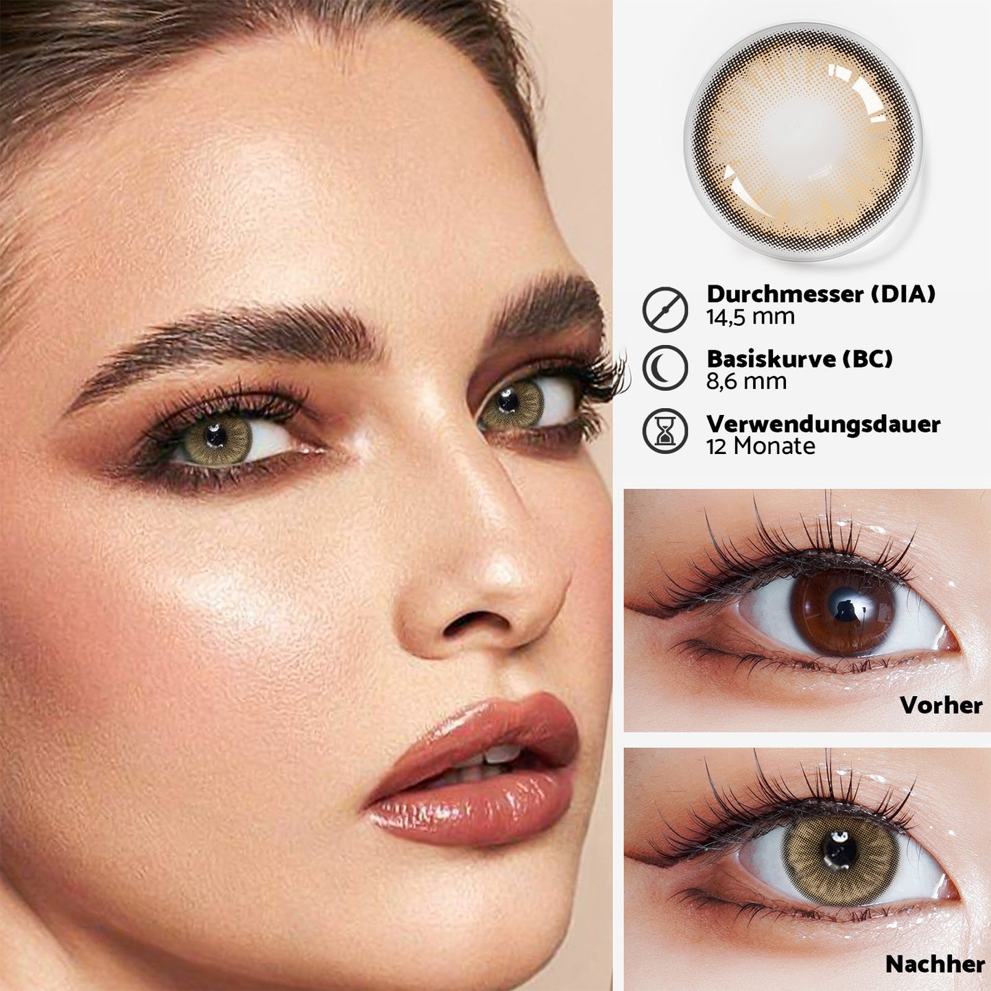 Jahreslinsen awn brown vorher/nachher Effekt