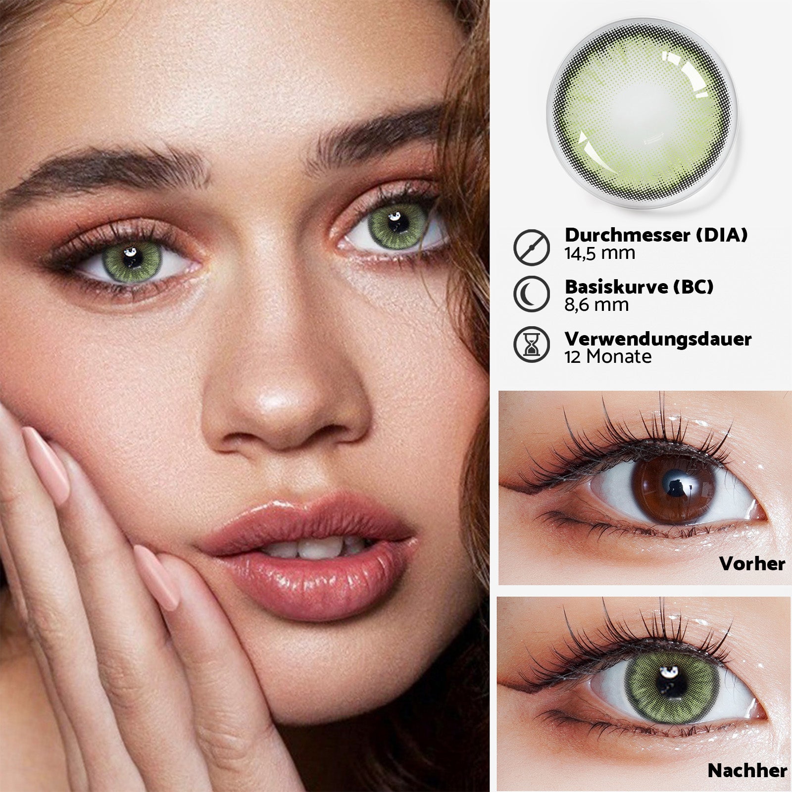 Jahreslinsen dawn green vorher/nachher Effekt