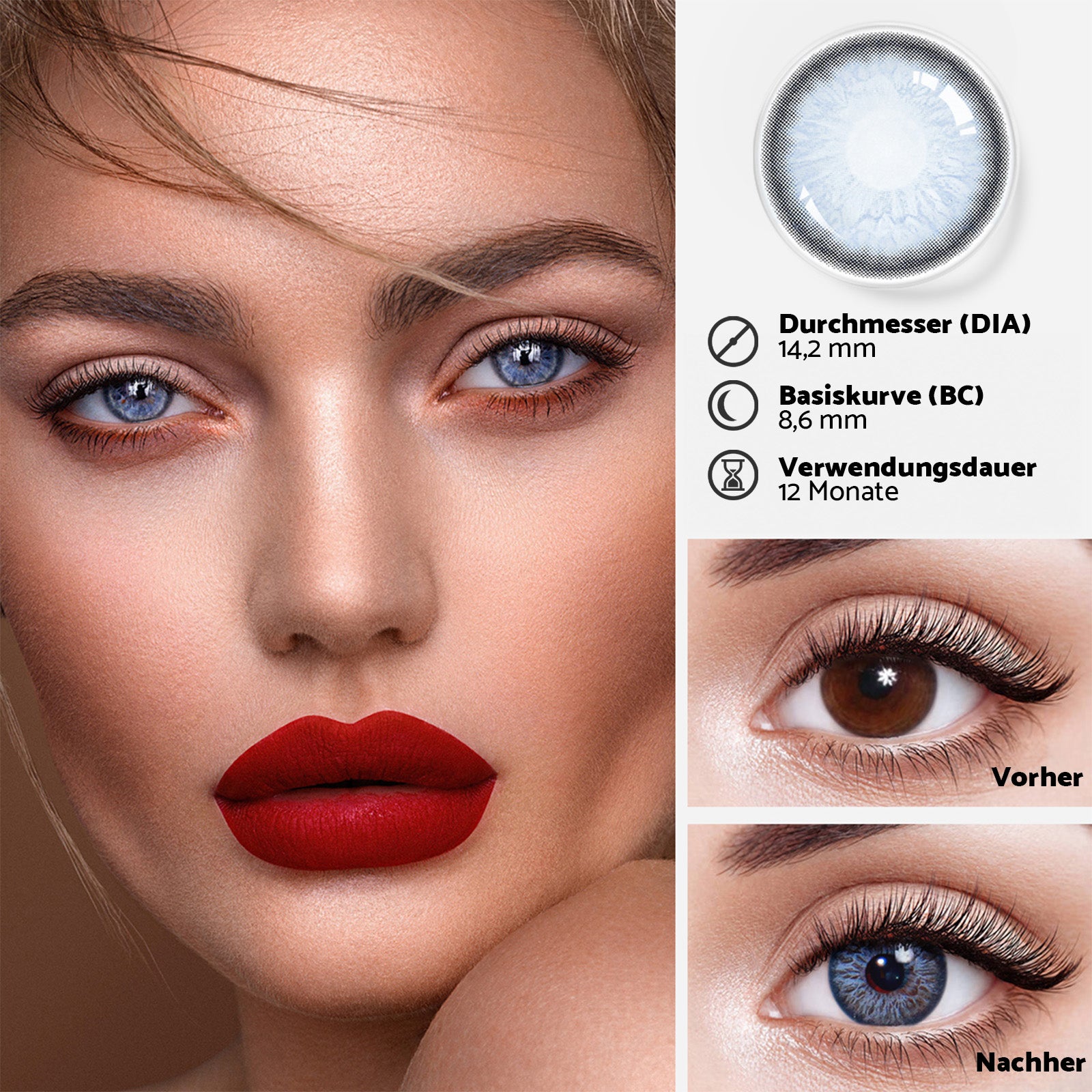 Jahreslinsen flirting blau vorher/nachher effekt