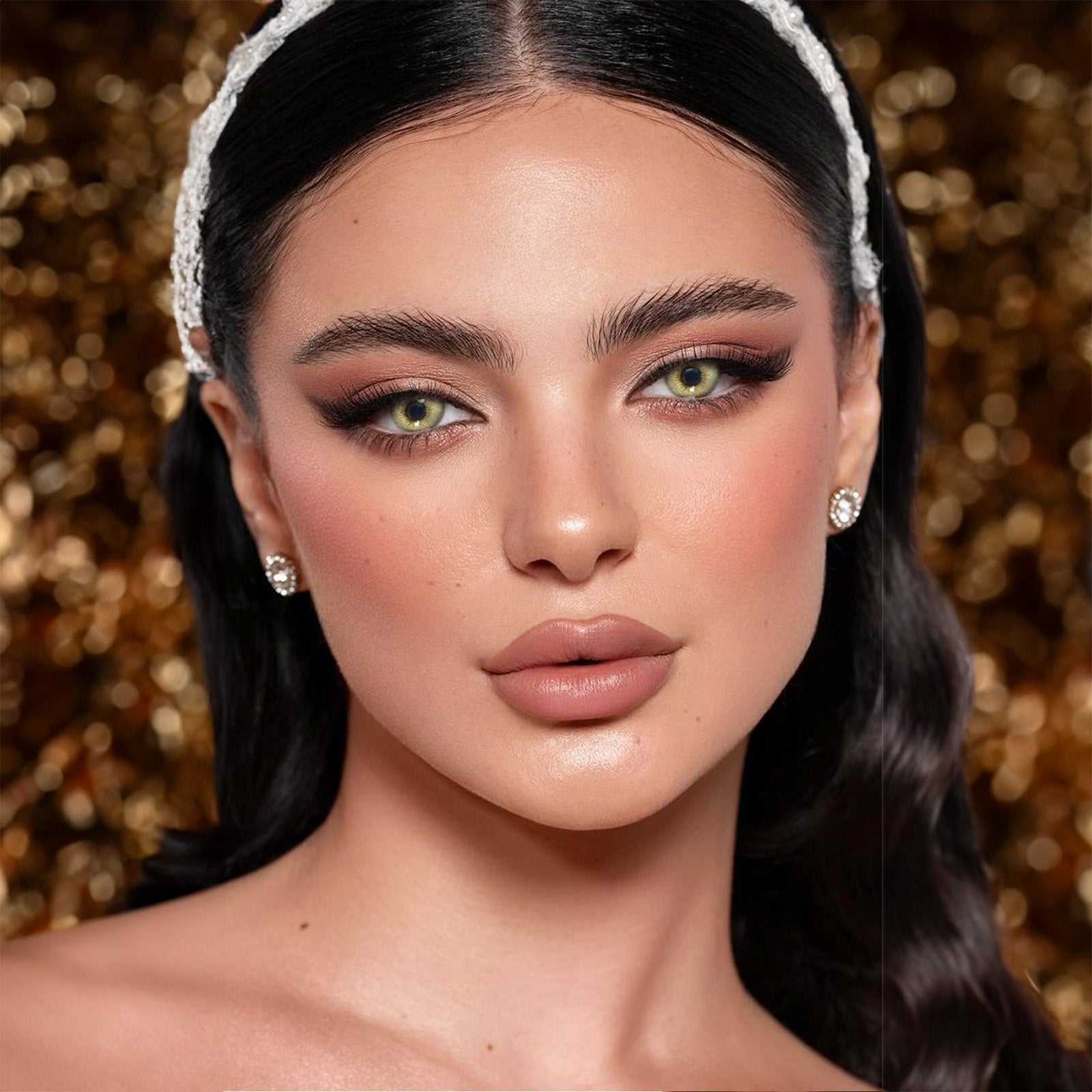 Jahreslinsen Braun Model Tragebild