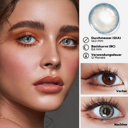 Jahreslinsen Taylor Blau vorher/nachher effekt